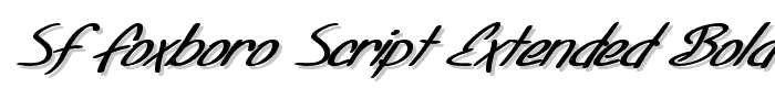 SF Foxboro Script Extended Bold Italic font